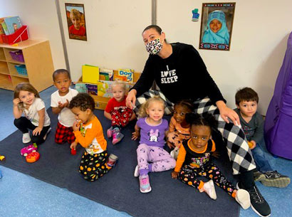 Center 146 Pajama Day Fun Group Photo Kids