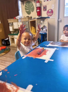 105 Dr. Seuss Birthday Explorers Finger Painting Sensory Activity 2 Web