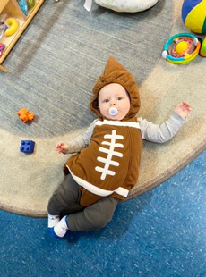145 Halloween Football Baby